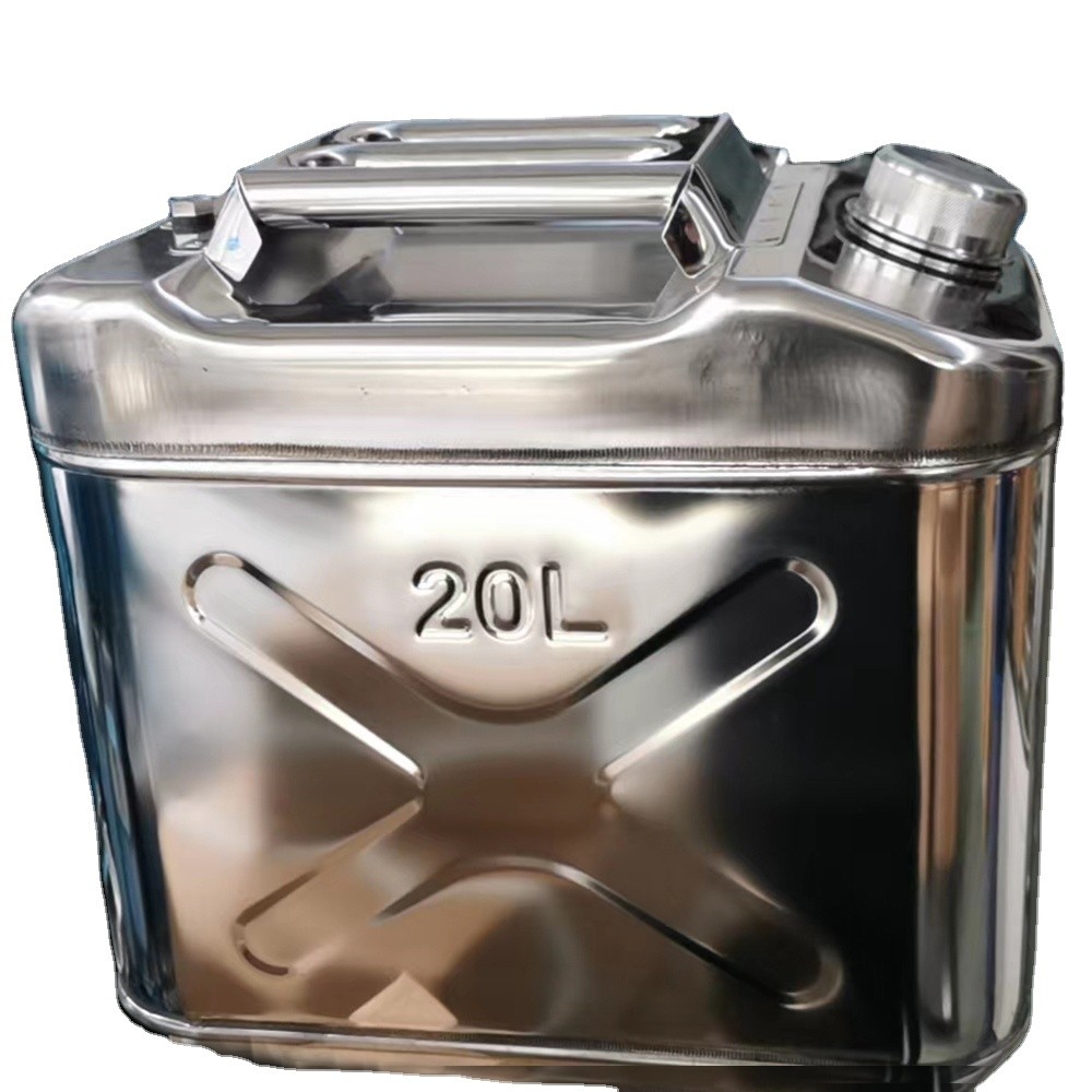 20 Liters 304 Stainless Steel Jerry Can Fuel Tank Petrol Canister