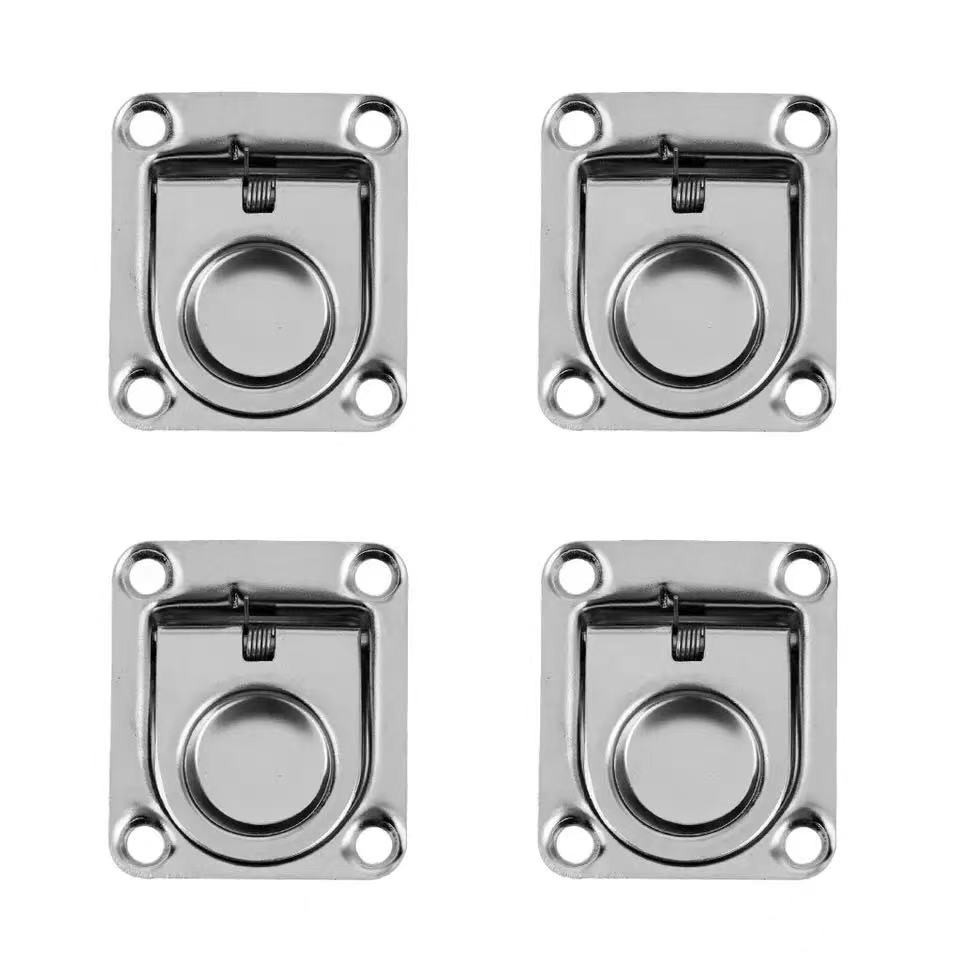 4Pcs Boat Recessed Hatch Spring Loaded Pull Handle Marine Locker Flush ...