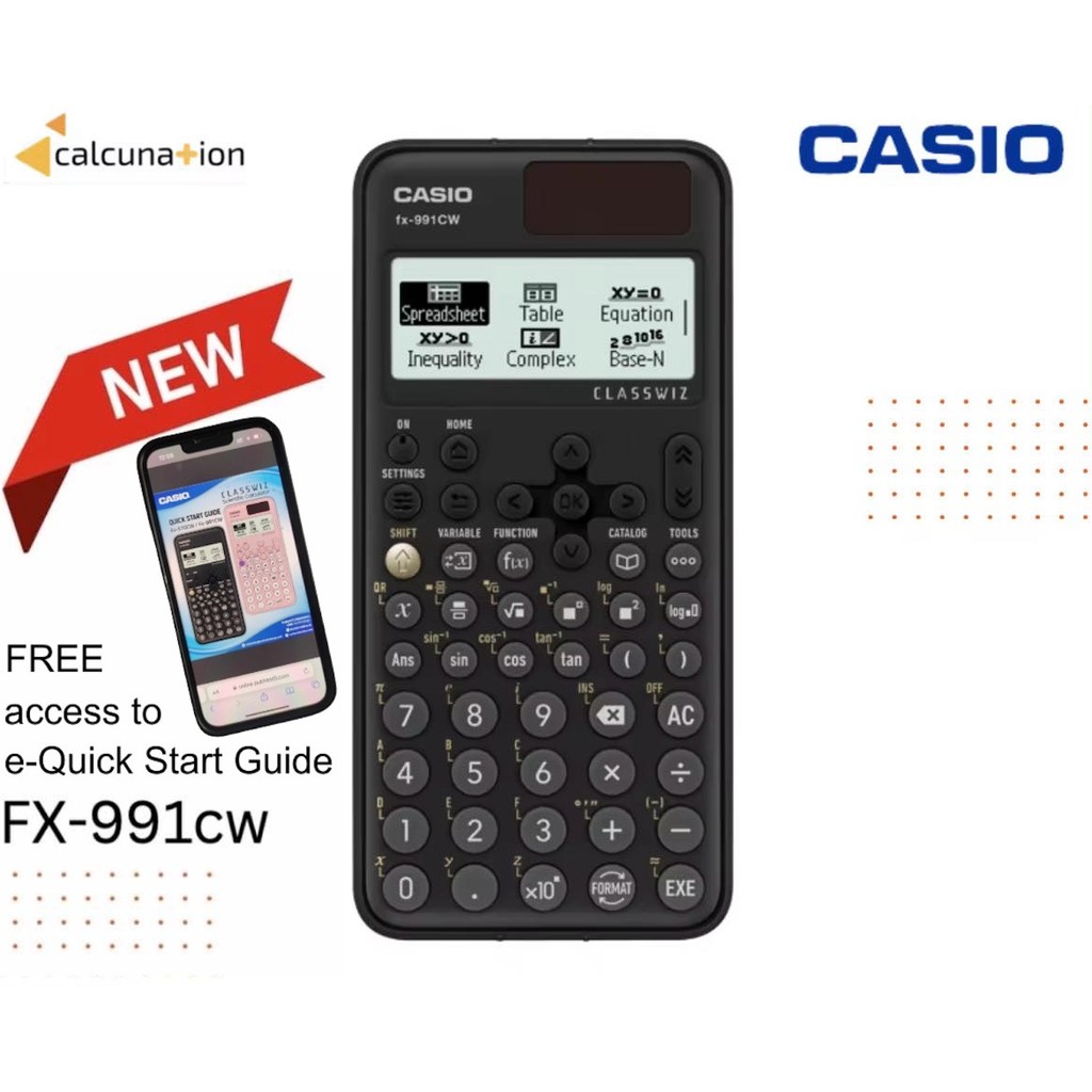 SCIENTIFIC CALCULATOR - Casio FX991CW CLASSWIZ Black color w/ one year ...