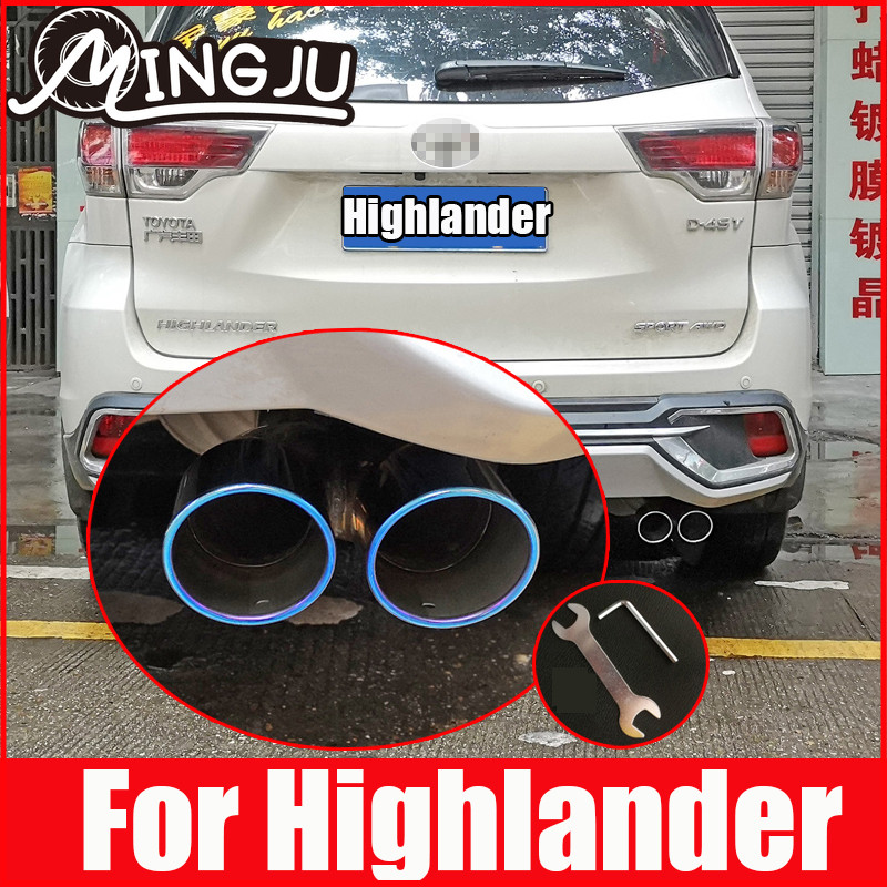 ☆Car stainless steel exhaust pipe muffler for Toyota Highlander KLUGER ...