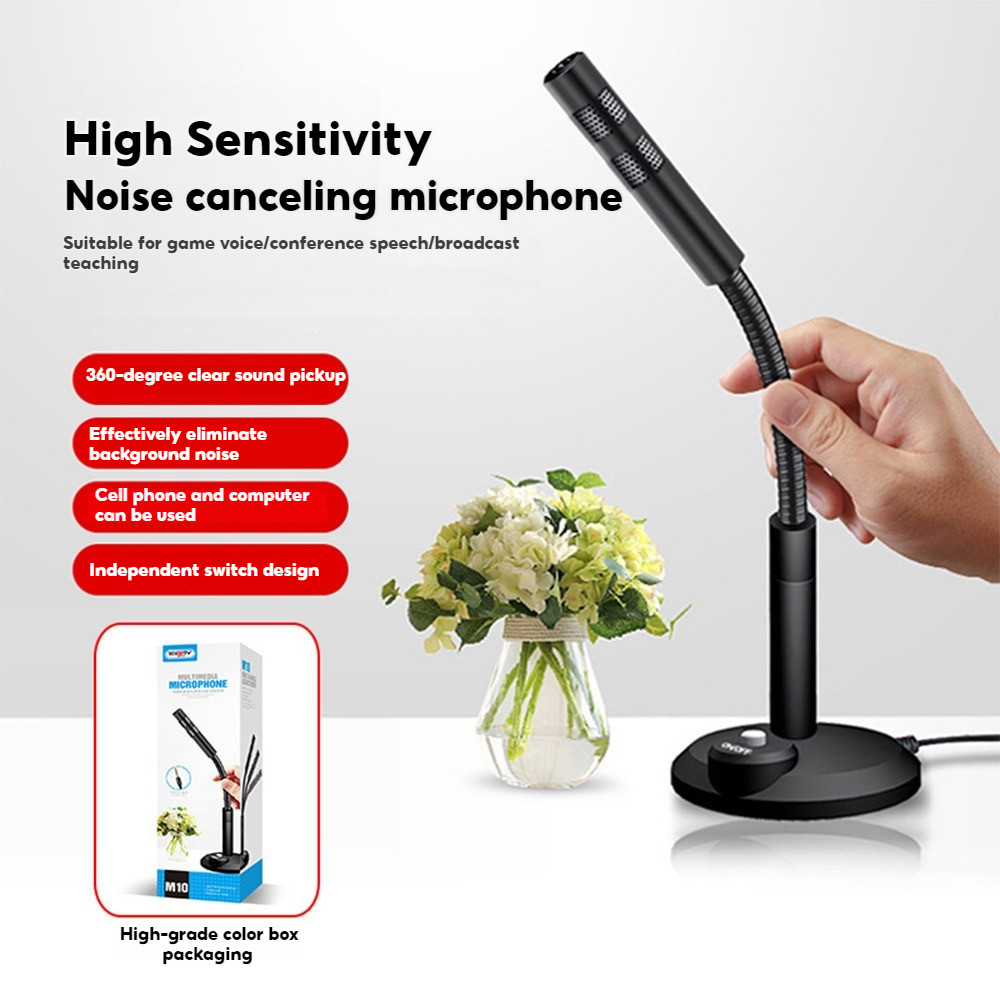 USB Microphone Computer Desktop Plug&Play Microphone Omnidirectional ...