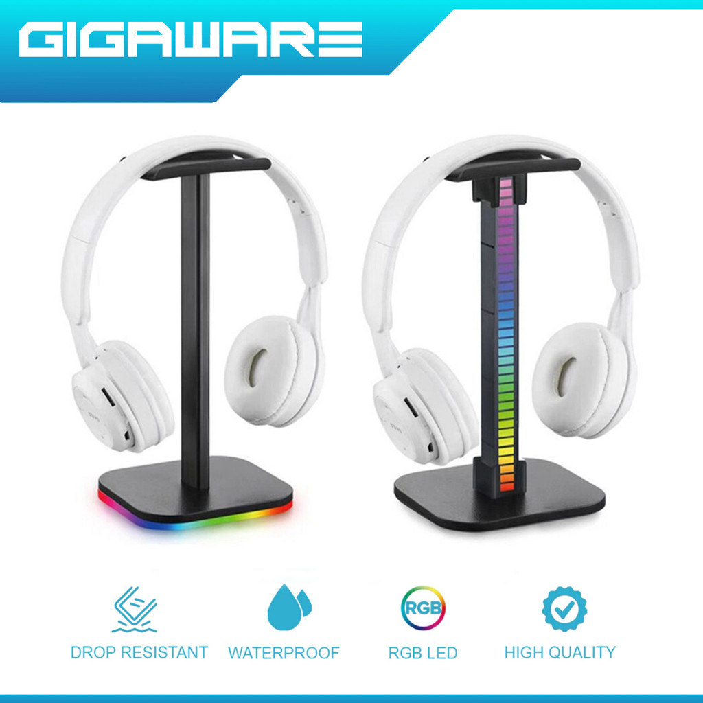 Gigaware RGB Gaming Headphone Stand Headset Desk Display Holder LED ...