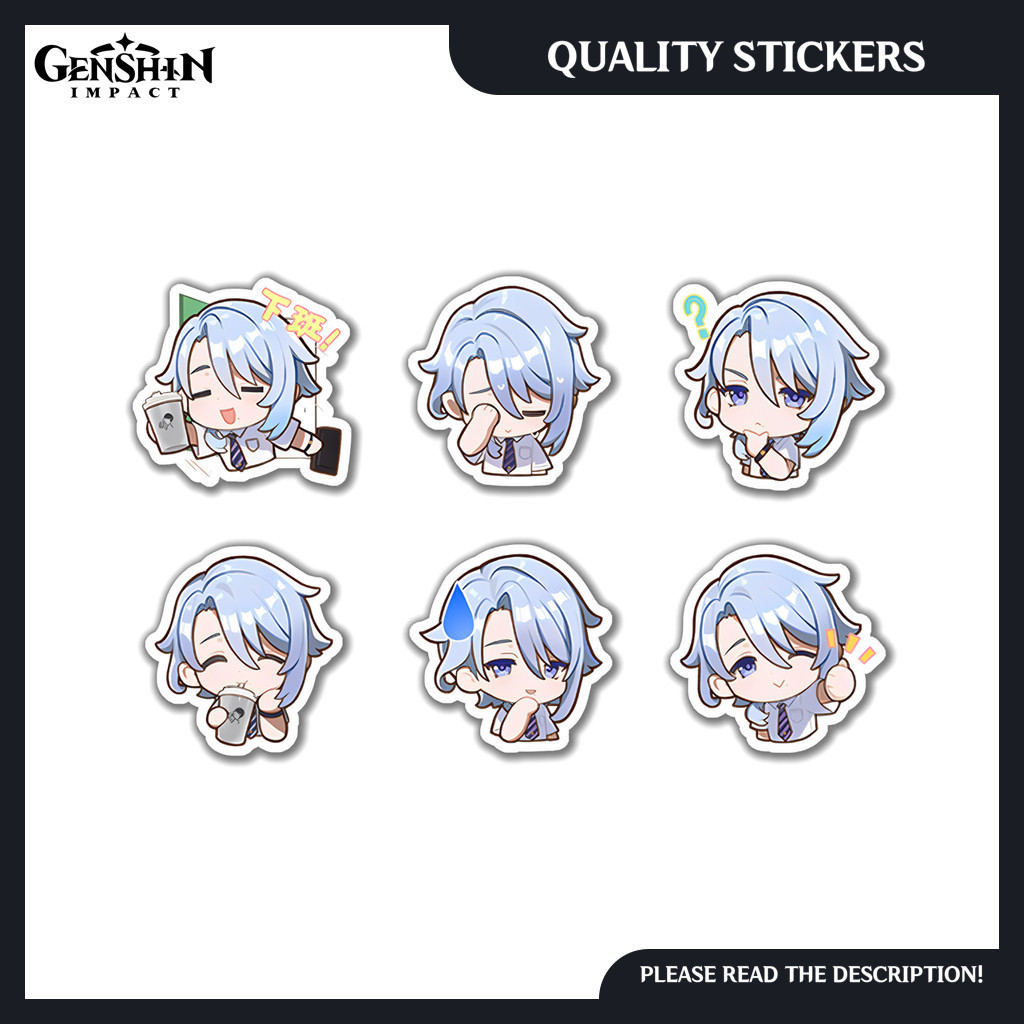 Kamisato Ayato HEYTEA Collab - Genshin Impact Emoji Stickers | Shopee ...