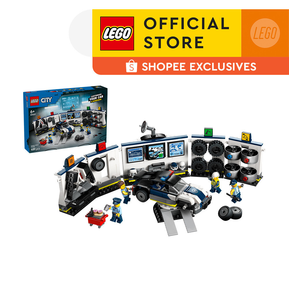 LEGO® City 60457 Custom Police Car Garage, Age 6+, Building Blocks ...