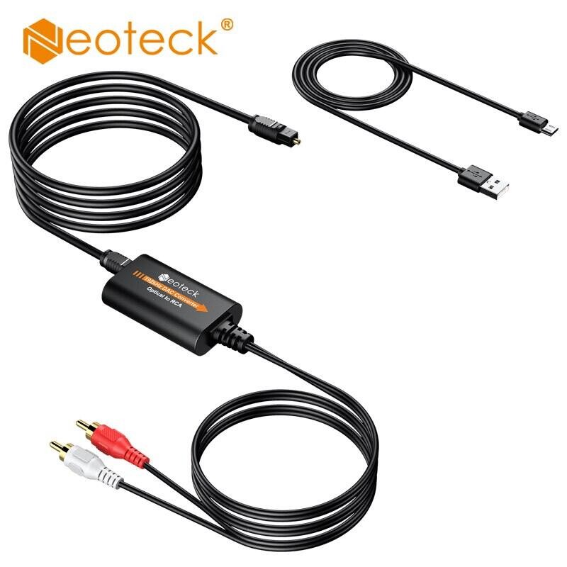 Neoteck 192kHz Digital to Analog Audio Converter Optical Toslink to RCA ...