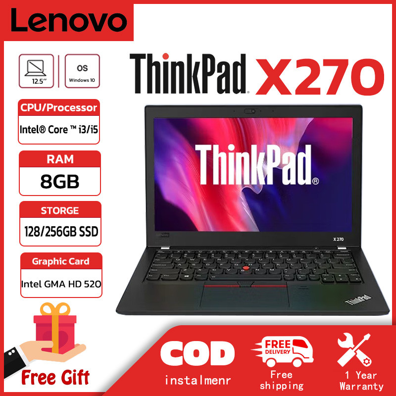 Lenovo ThinkPad X270 I3 8Go 240Go SSD PC Portable Win11 Pro Reconditionn Ref4434 - Ordinateurs