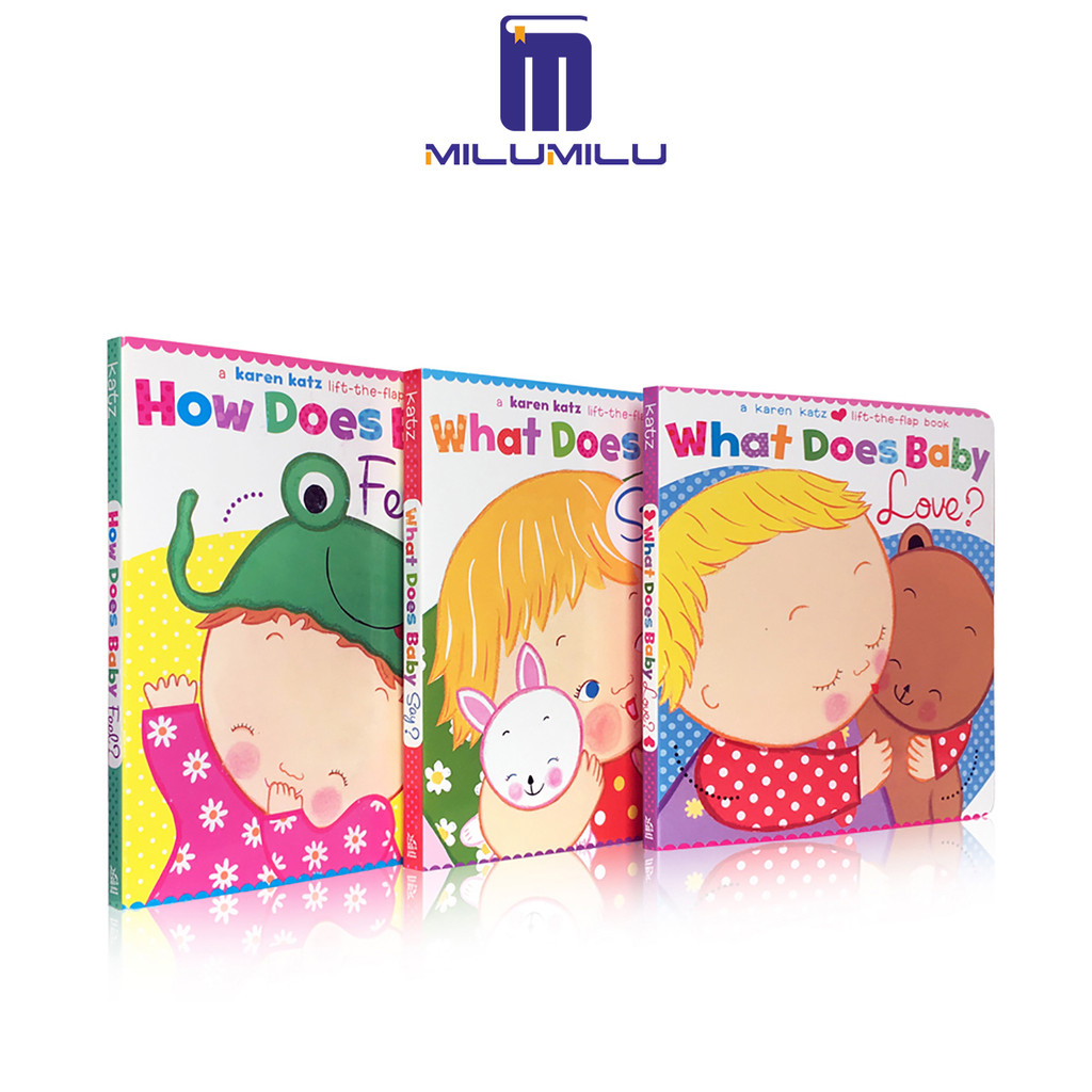 milu Karen Katz Board Book What Does Baby Love say feel Picture Book
