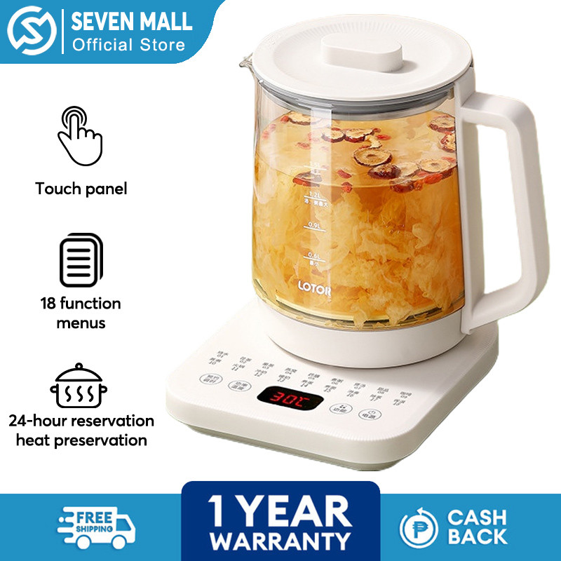 1.8L Kettle electric smart health pot multifunctional glass tea maker ...
