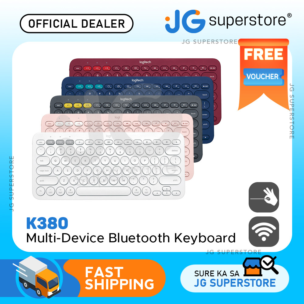 Logitech K380 Multi-Device Bluetooth Keyboard with FLOW Cross-Computer ...