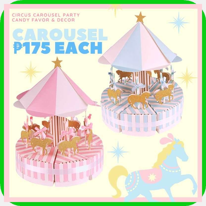 FP632&M\(1:zL@Whole)@z+Carousel@h+W@Circus@S+U@v+Pastel Carnival Favor ...