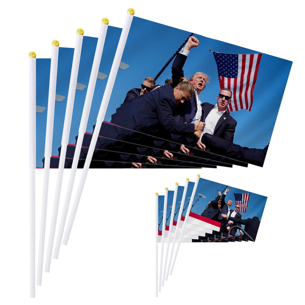 14*21cm TRUMP Rally Hand Flag, US American President Donald Trump 2024 ...