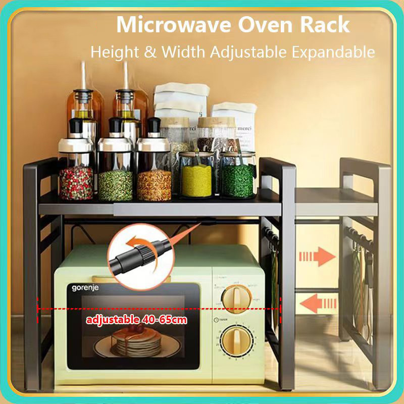 Kitchen Organizer Microwave Oven Organizer Rack Adjustable Air Fryer ...