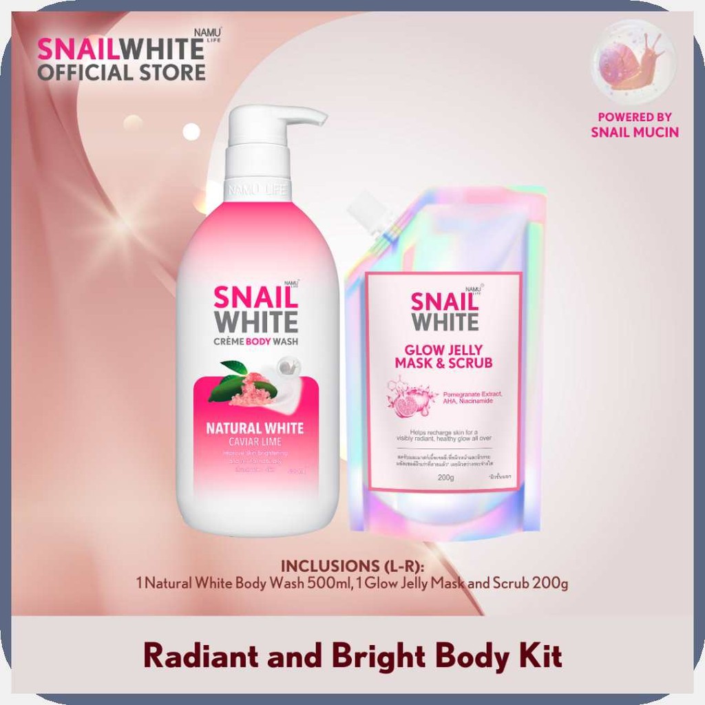 SNAILWHITEZiRadiant}c.kC)and)N}Bright)q>Body}Z)Kit>X}(Natural)R>White