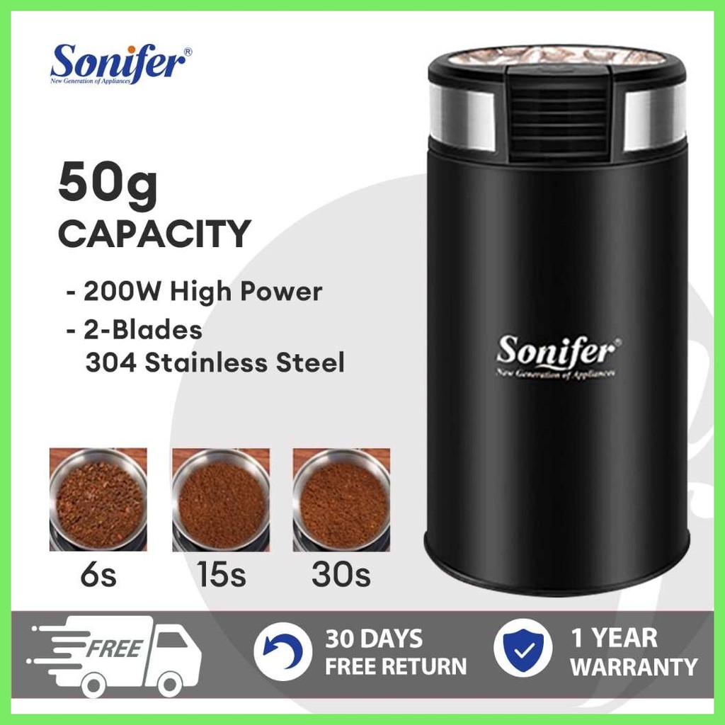 SoniferQ,2Sg>Leaf[Y;Stainles;tC&AY`Grinder&for`N&Espresso;E`Machine