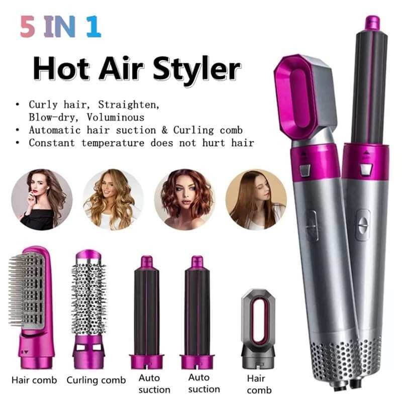 styling Curling Iron 5 In 1 Hot Air Brush Electric Hair Dryer Blow