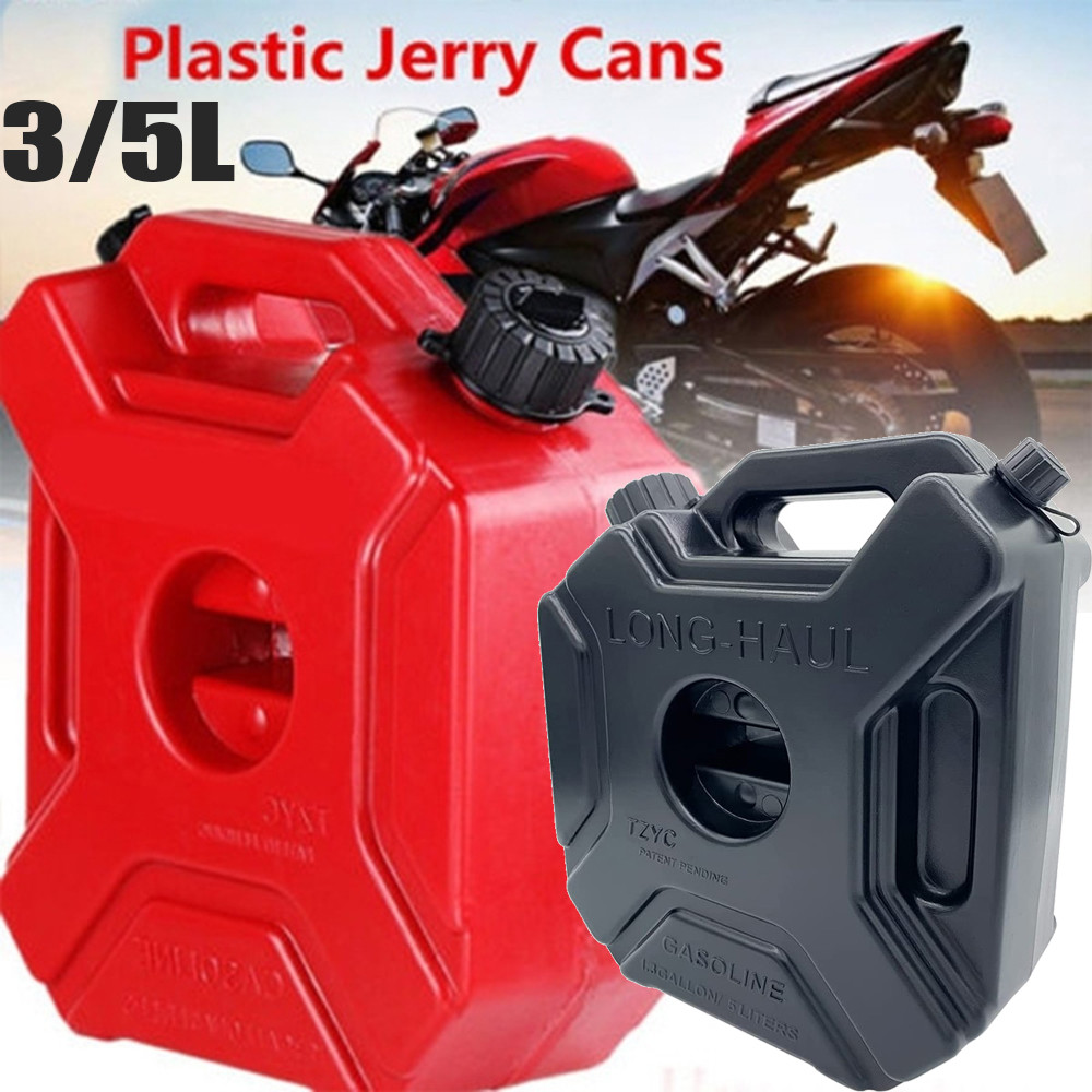 ~2 Color 5L Fuel Tanks Petrol Cans Car Jerry Can Mount Motorcycle ...