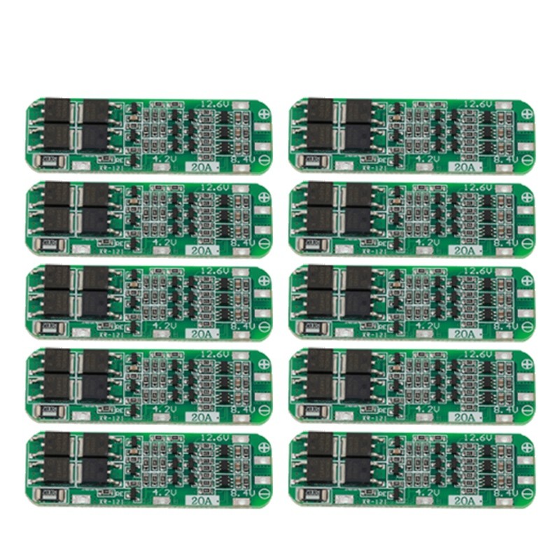 ☾10Pcs 3S 20A BMS 18650 Li-Ion Lithium Battery Charger Module BMS ...