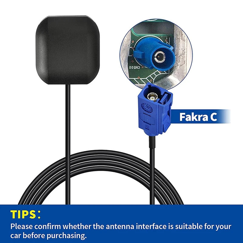 Vehicle Active GPS Navigation Antenna Fakra C Blue Car Antenna for Ford ...