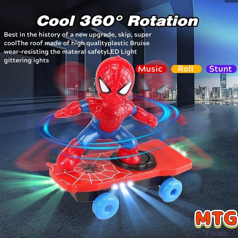 Musical Spider Man Rotate Cake Toy With Lights For Kids main image 0