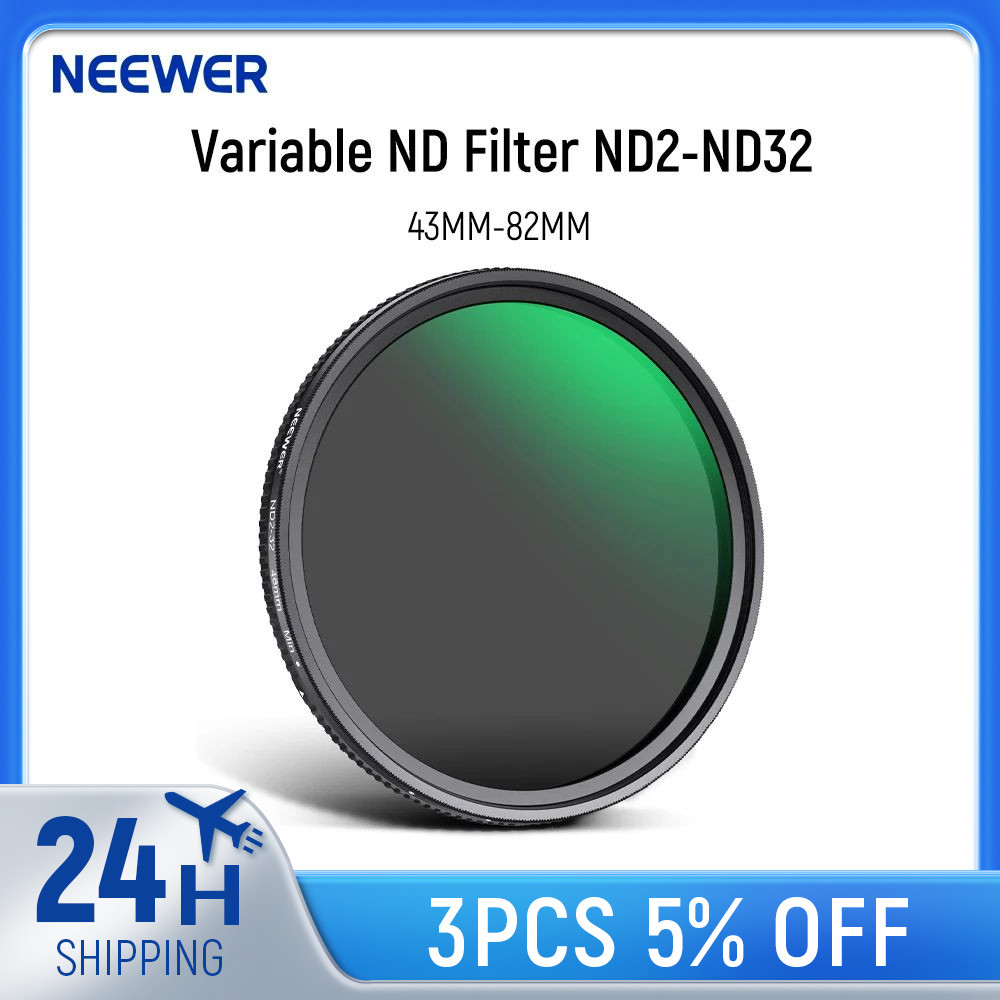 NEEWER Variable ND Filter ND2-ND32 Adjustable Neutral Density Filter/No ...