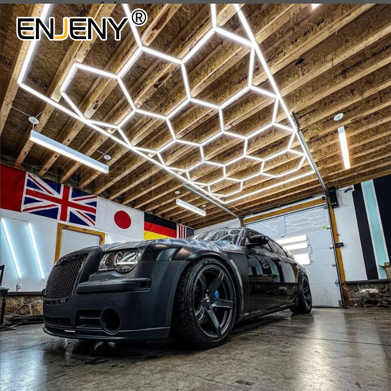 유Led Hexagon Honeycomb Detailing Auto Car Repair Workshop Light ...
