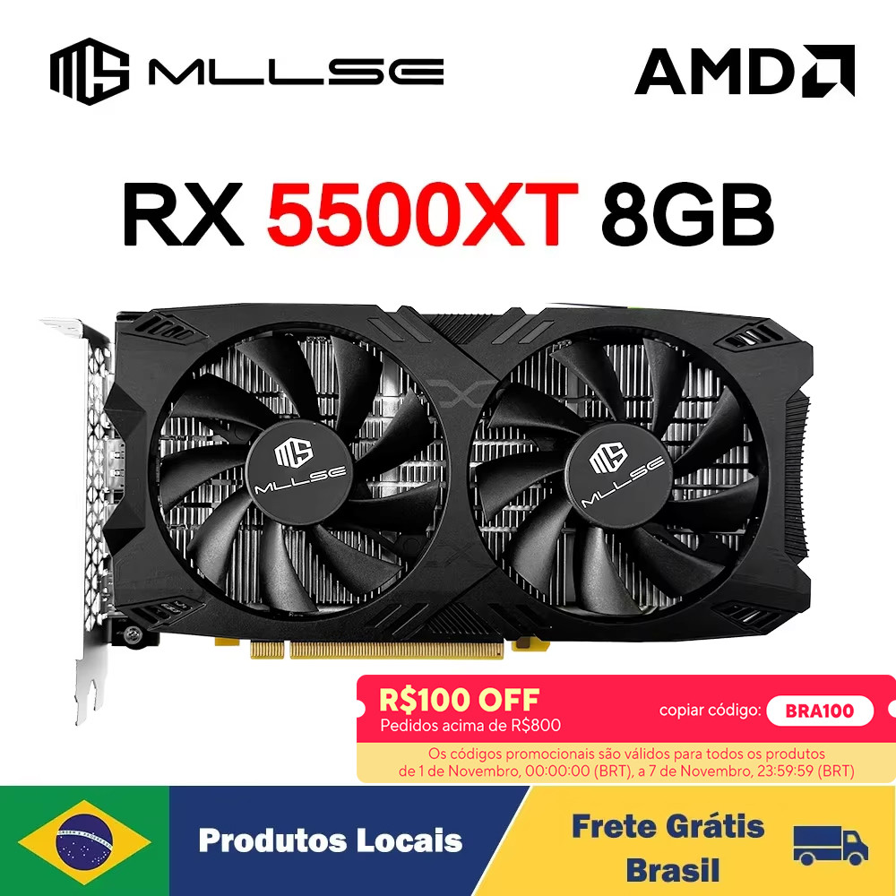 MLLSE Graphics Card RX 5500xt 8gb Placa De Video Gaming 7NM 128bit ...