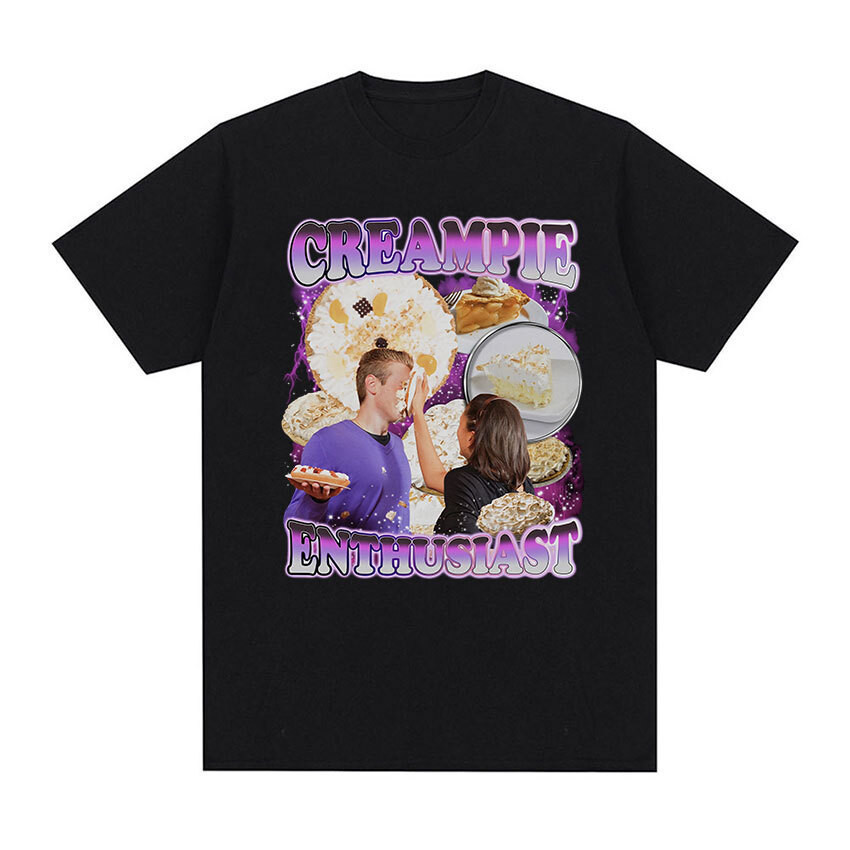 Funny Creampie Meme Graphic T Shirt Men Women Vintage High Quality ...