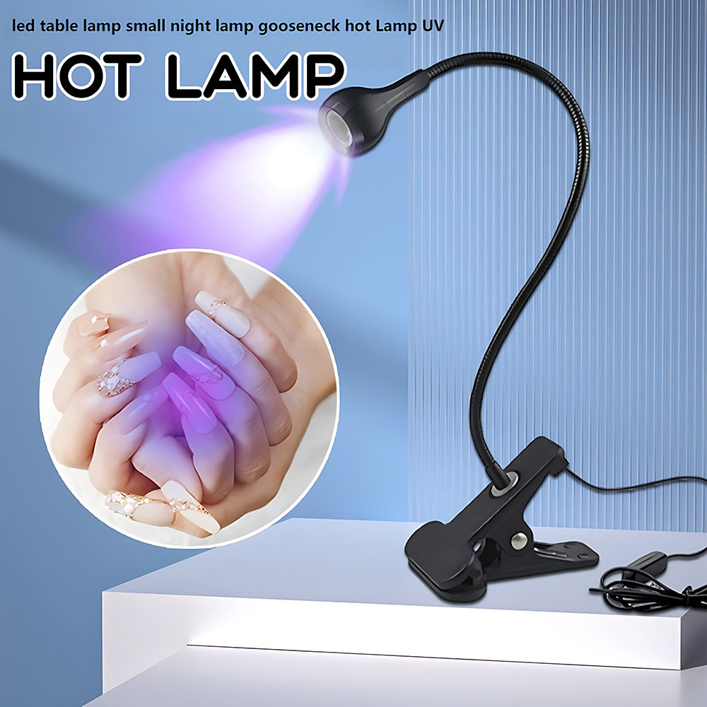 USB LED Clip Lamp Money Detect Light UV Light Nail Dryer Violet Light ...