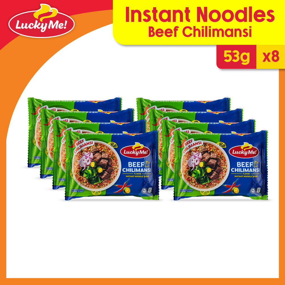 Lucky Me! Instant Mami Beef Chilimansi 53g X 8 | Shopee Philippines