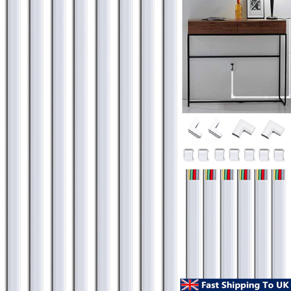 PVC Cord Duct Cable Cover Raceway Wall Cable Management Electric Cache