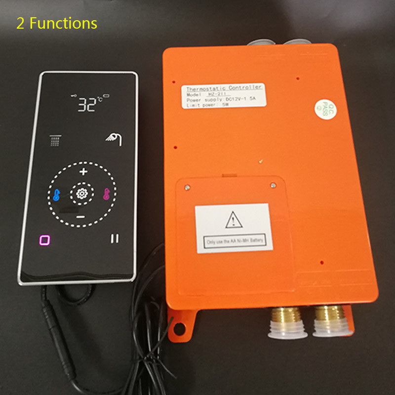 Digital Black LED Shower Controller Thermostat LCD Mixing Valve 2/3 Jet ...