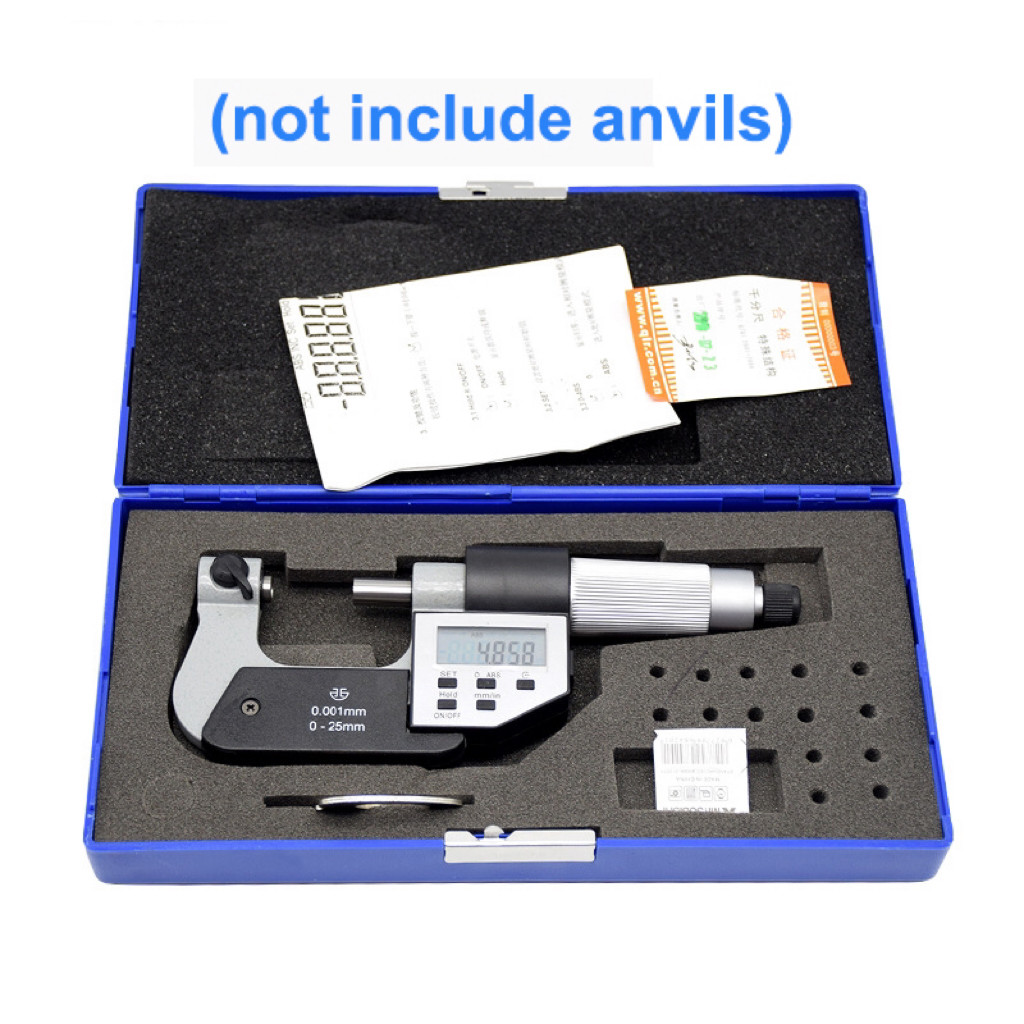 0-25mm 25-50mm Digital Screw Thread Micrometers with double measuring ...