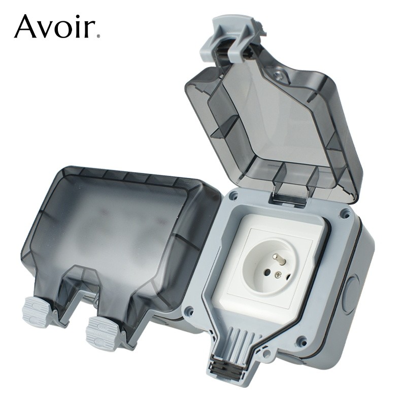 Avoir IP66 Wall Power Switch Socket Outdoor Weatherproof Electrical ...