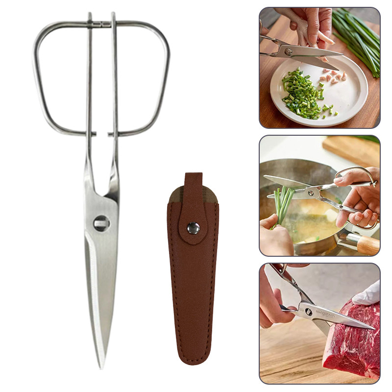 A ﻿BBQ Kitchen Scissors Multi-function Stainless Steel Cooking Scissors ...