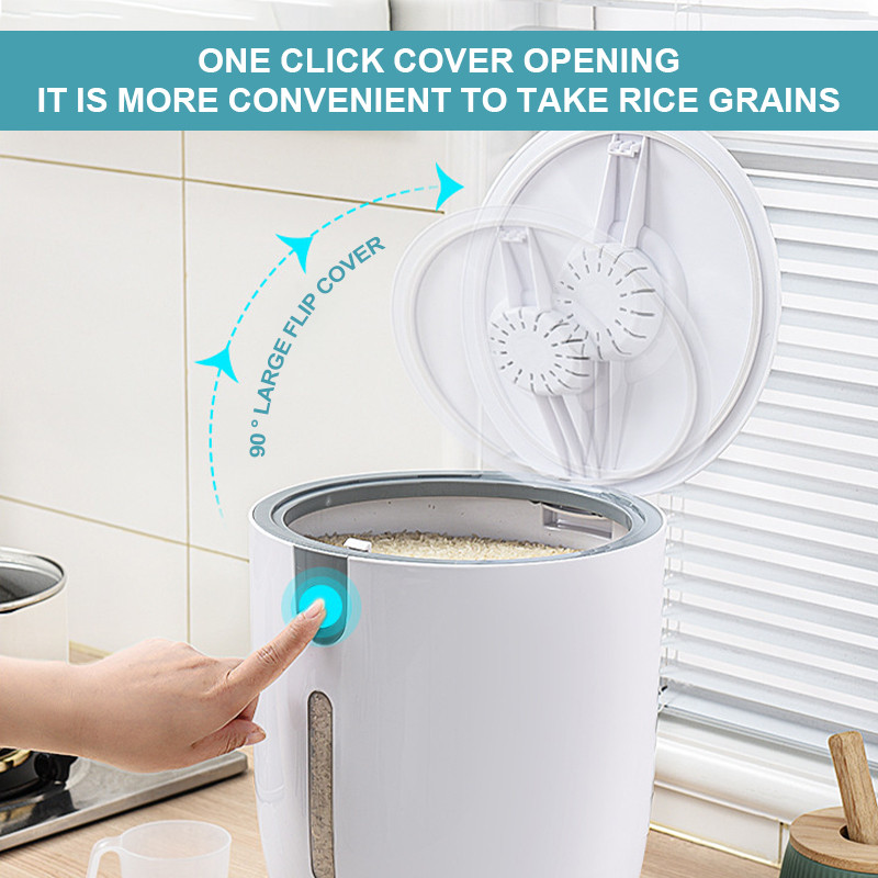 5KG/10KG&Al'Rice|n)Food[r;Storage;XG&Airtight;Ya`Container&Food`yG&tb ...