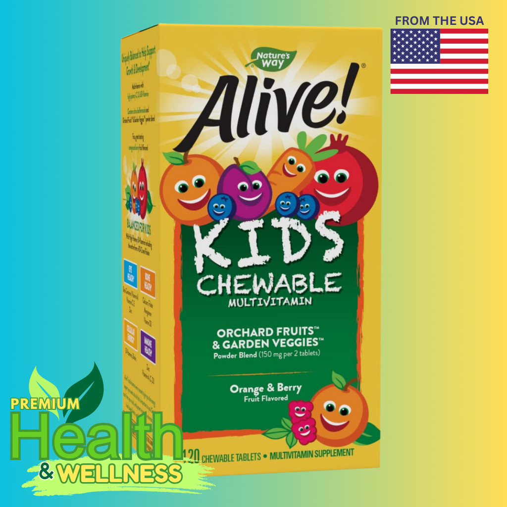 Nature's Way Alive Kids Chewable Multivitamins - Orange and Berry ...