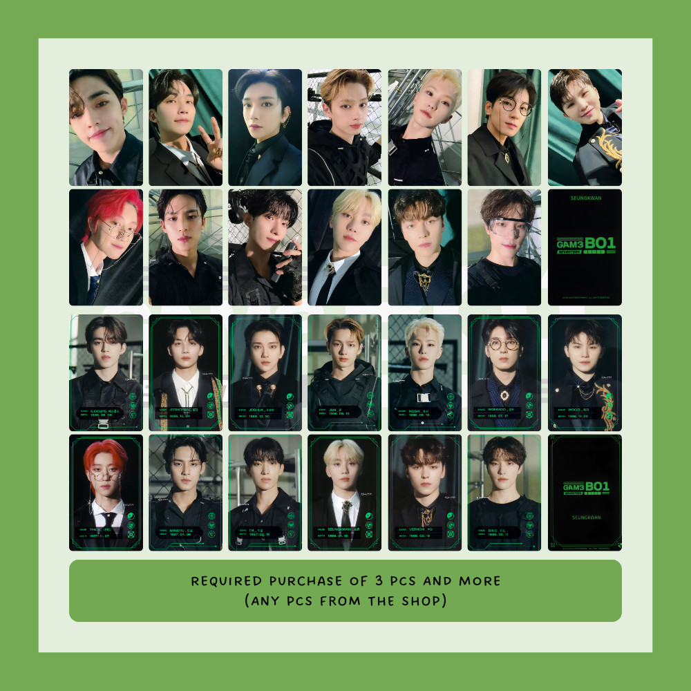 PER PIECE] 7TH MEMBERSHIP GAM3 BO1 GAME BOI SEVENTEEN LOMO CARDS
