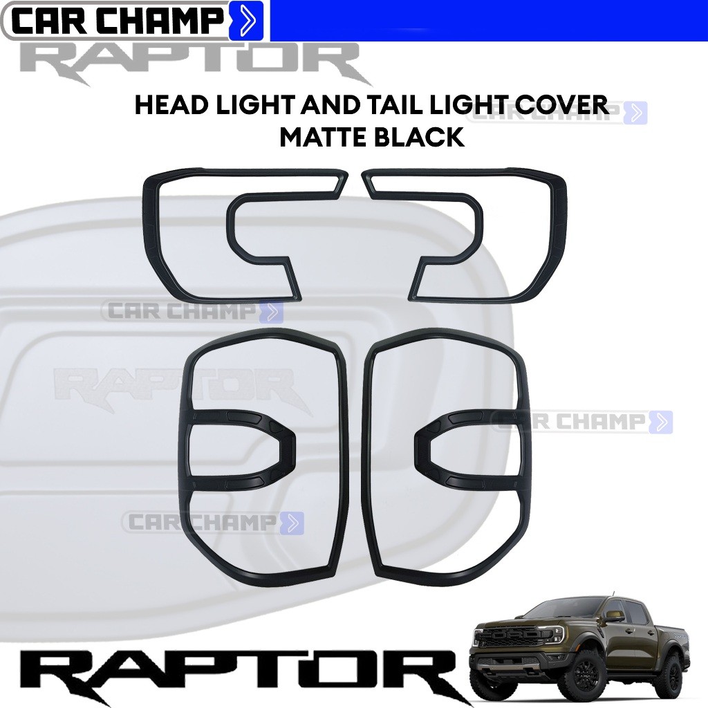 Ford Ranger 2023 to 2025 RAPTOR/WILDTRAK Headlight & Taillight Cover ...