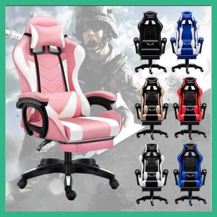 Leather_T)Gaming]Op;Chair@gf+Ergonomic n+T+F+ad+BO+Office Computer ...