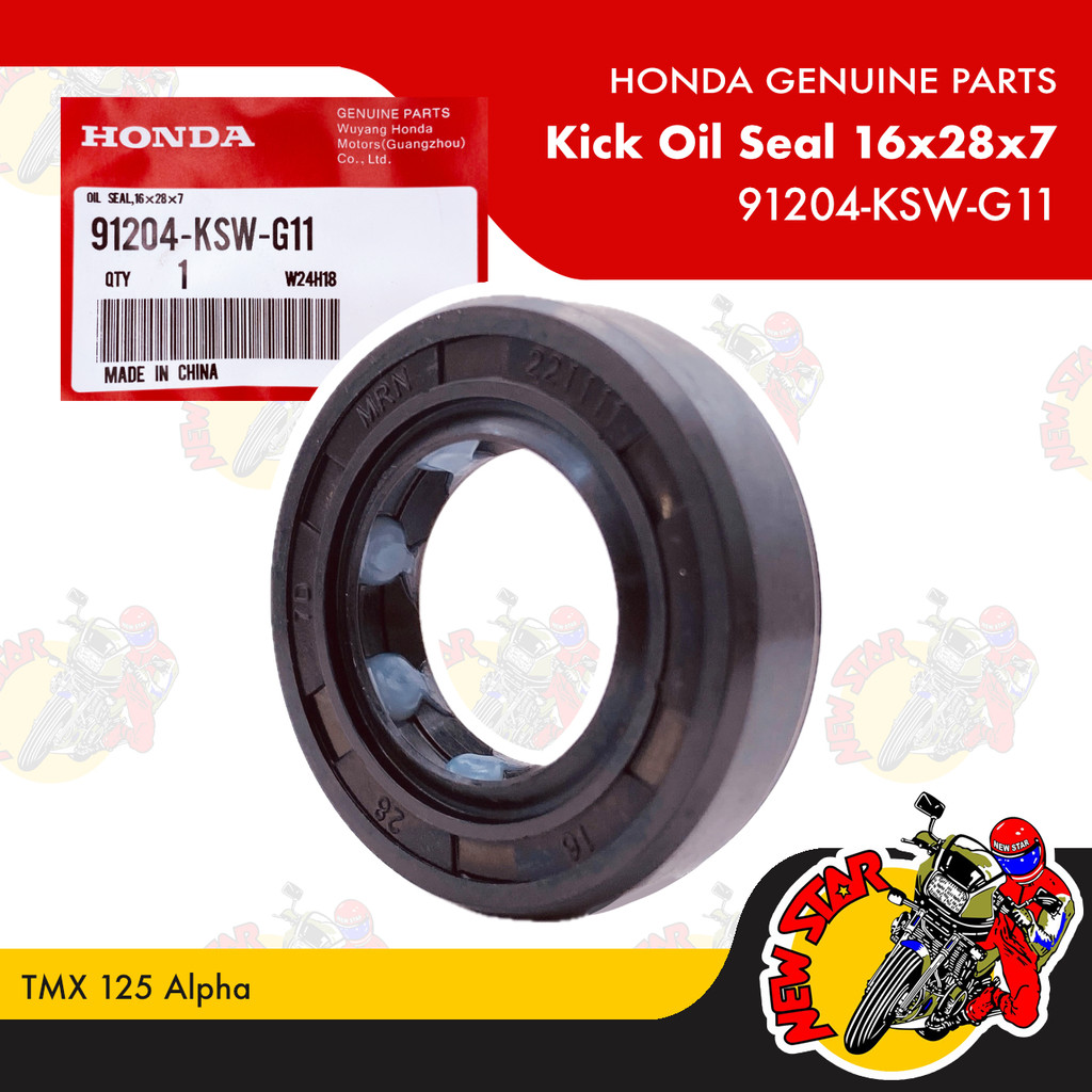 91204-KSW-G11 | Kick Oil Seal 16x28x7 | Genuine Honda parts | TMX 125 ...