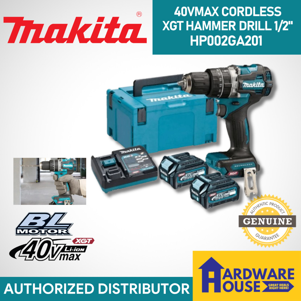 ORIGINAL MAKITA 40V Cordless Brushless Impact Hammer Drill 1/2