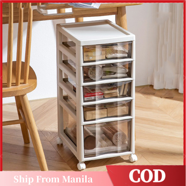 Home Desktop Drawer Storage Organize Rack with Wheel Storage Box Type ...