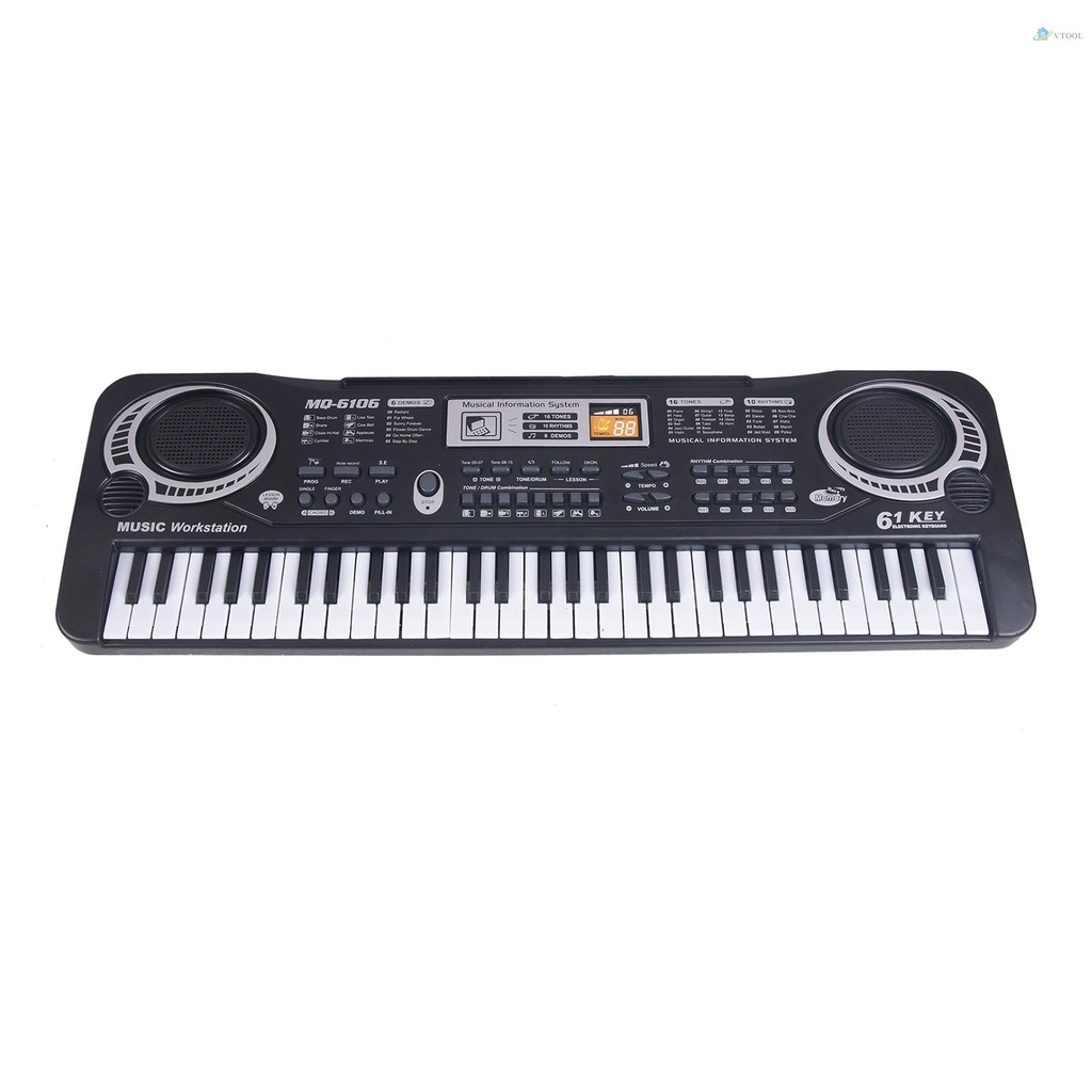 61 Keys Black Digital Music Electronic Keyboard KeyBoard Electric Piano