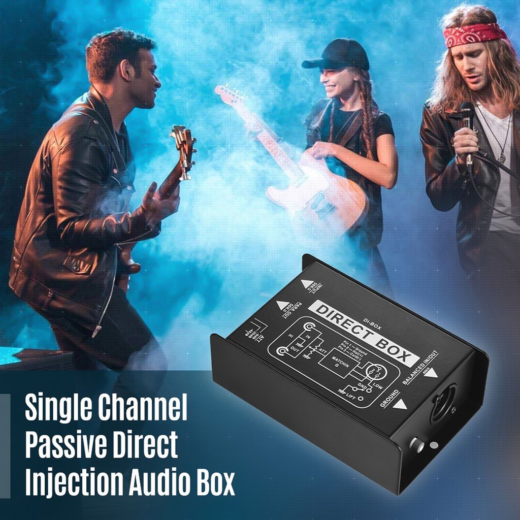 Single Channel Passive DI-Box Direct Injection Audio Box Balanced ...