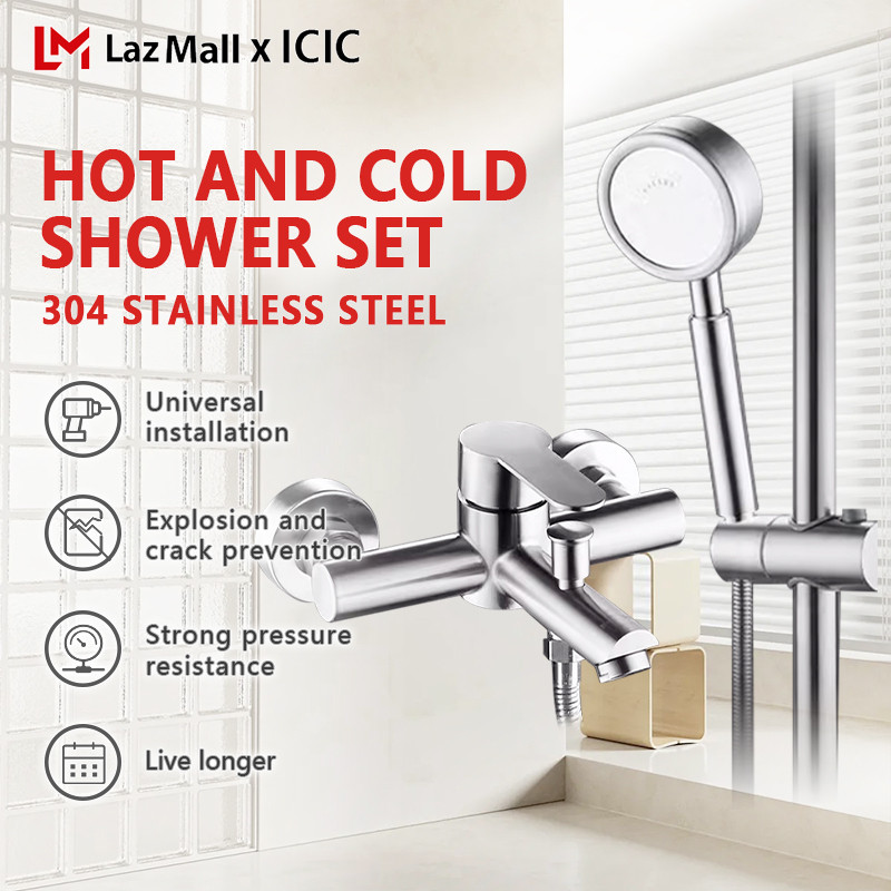 ICIC Stainless Shower Mixer Faucet Valve Heater Bathtub Faucet Bathroom