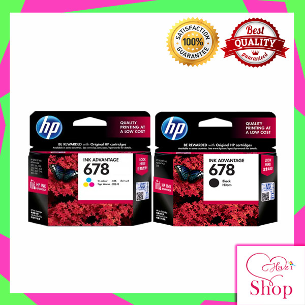 HP 678 Black & Tri-color Desk jet Ink Cartridge | Shopee Philippines