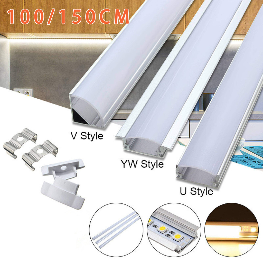 U/V/YW Aluminum LED Strip Light Bar Channel Holder Cover End For LED