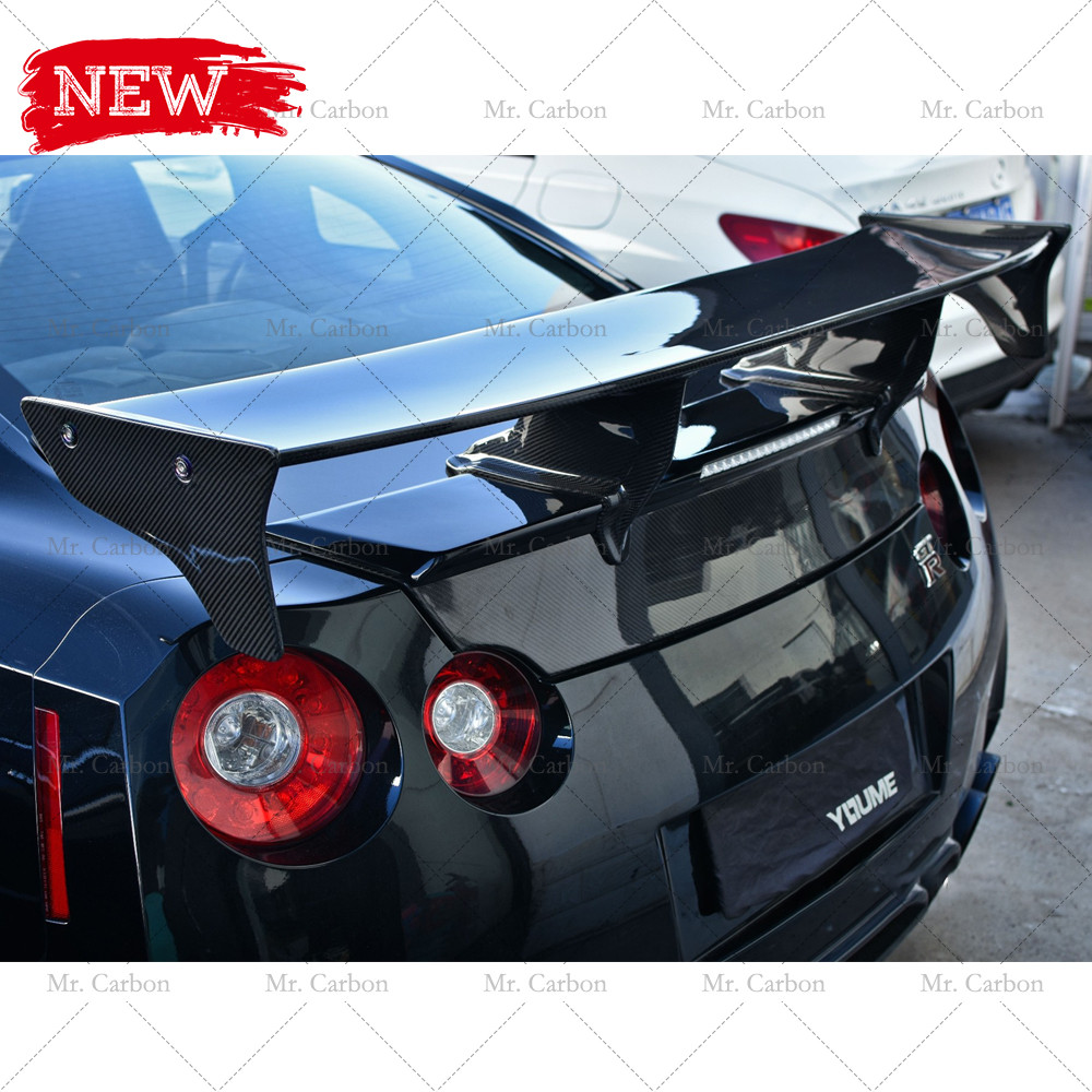 유FOR NISSAN R35 GTR TOP SCRET STYLE CARBON FIBER GT SPOILER TRIM BODY ...
