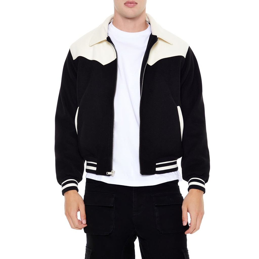Women's Colorblock Zip-Up Bomber Jacket main image 0