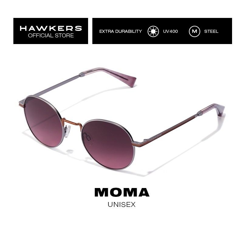 HAWKERS Silver Red MomaSunnies UV400 Sunglasses Unisex 100% Original ...